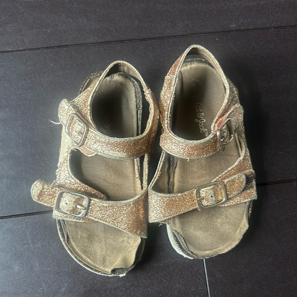 Free with $15 purchase Cat & Jack Glitter Sandals size 7